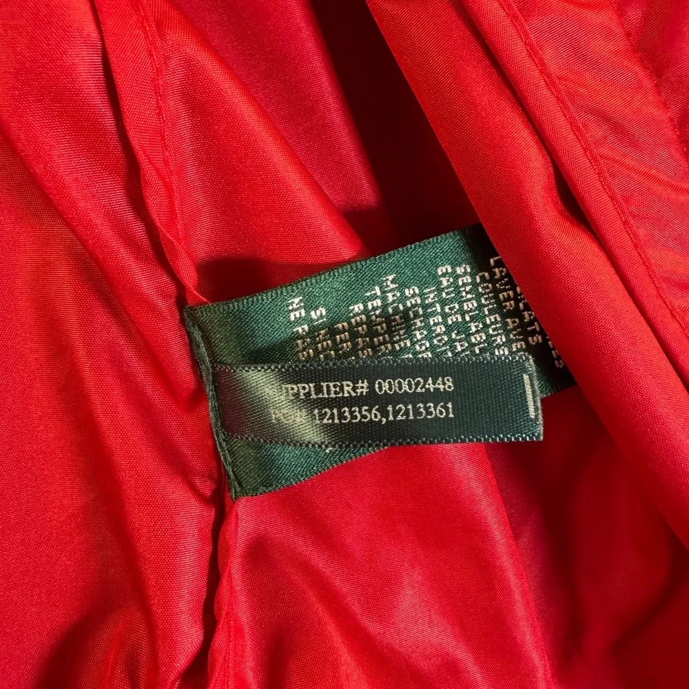 Lauren Active Ralph Lauren Red Windbreaker Womens Large Full Zip Crest #3230